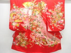 花籠に鴛鴦模様子供着物(長襦袢付き)